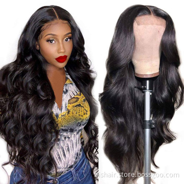 BIS Brazilian body wave 13x4 front lace wig human hair 150 density lace swiss front  22 24 inch wig for female human hair